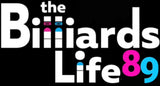 Logo with 'the Billiards Life 89' text on a black background
