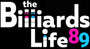 Logo with 'the Billiards Life 89' text on a black background